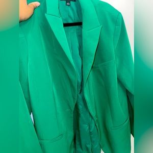 Spring Colored Tailored Green Blazer Size L
